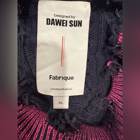 DAWEI SUN limited edition Elodie Metallic Coated Sweater in Cotton Knit XL - Picture 14 of 16